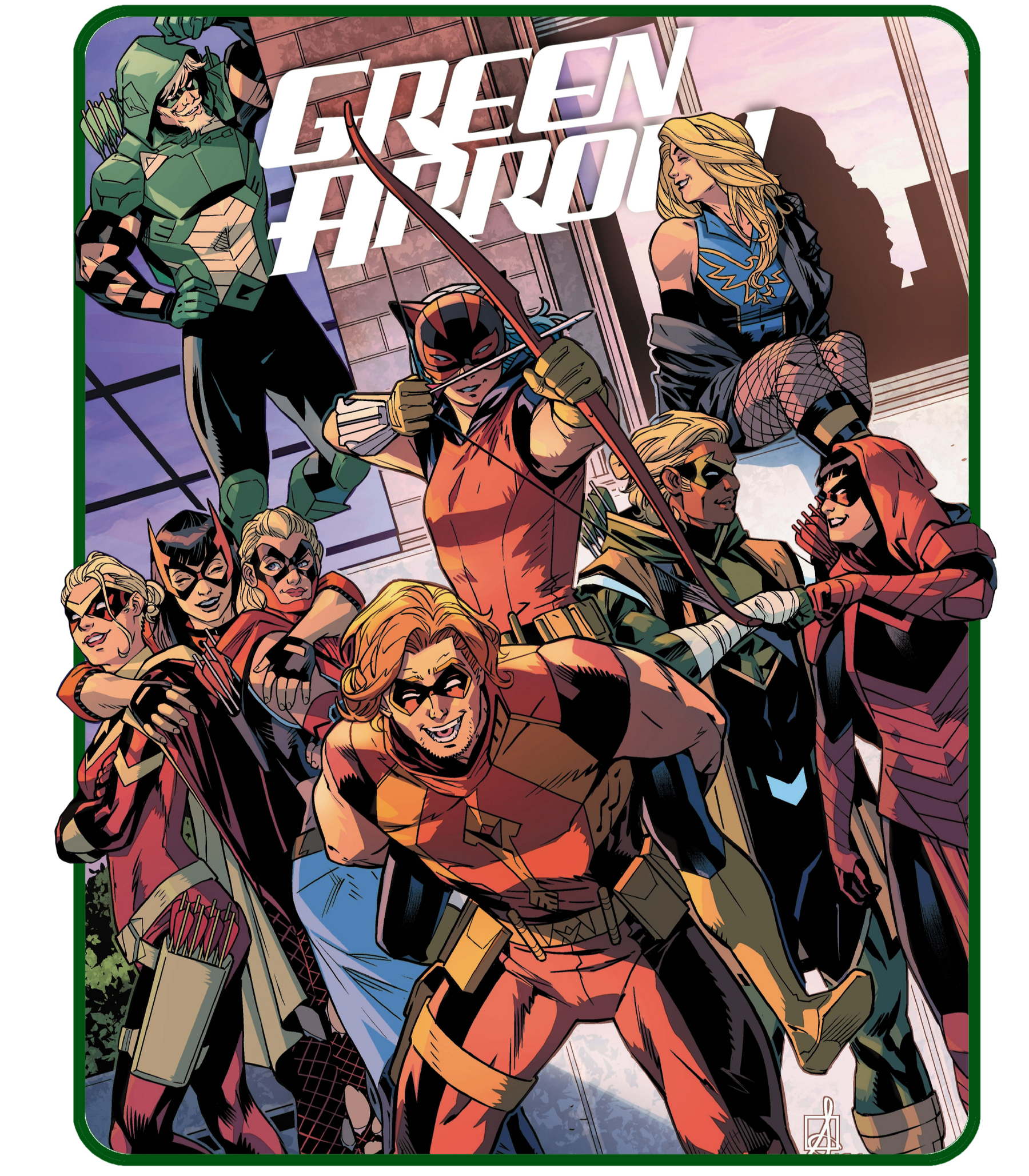 art by Sean Izaakse, for the cover of Green Arrow (2023)
